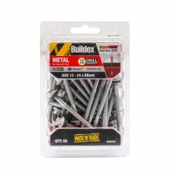 Best reviews of 🎁 Buildex 12 - 24 X 68mm SuperTEKS Series 500 Hex Head Metal Screw - 50 Pack Other - To Australia 😉
