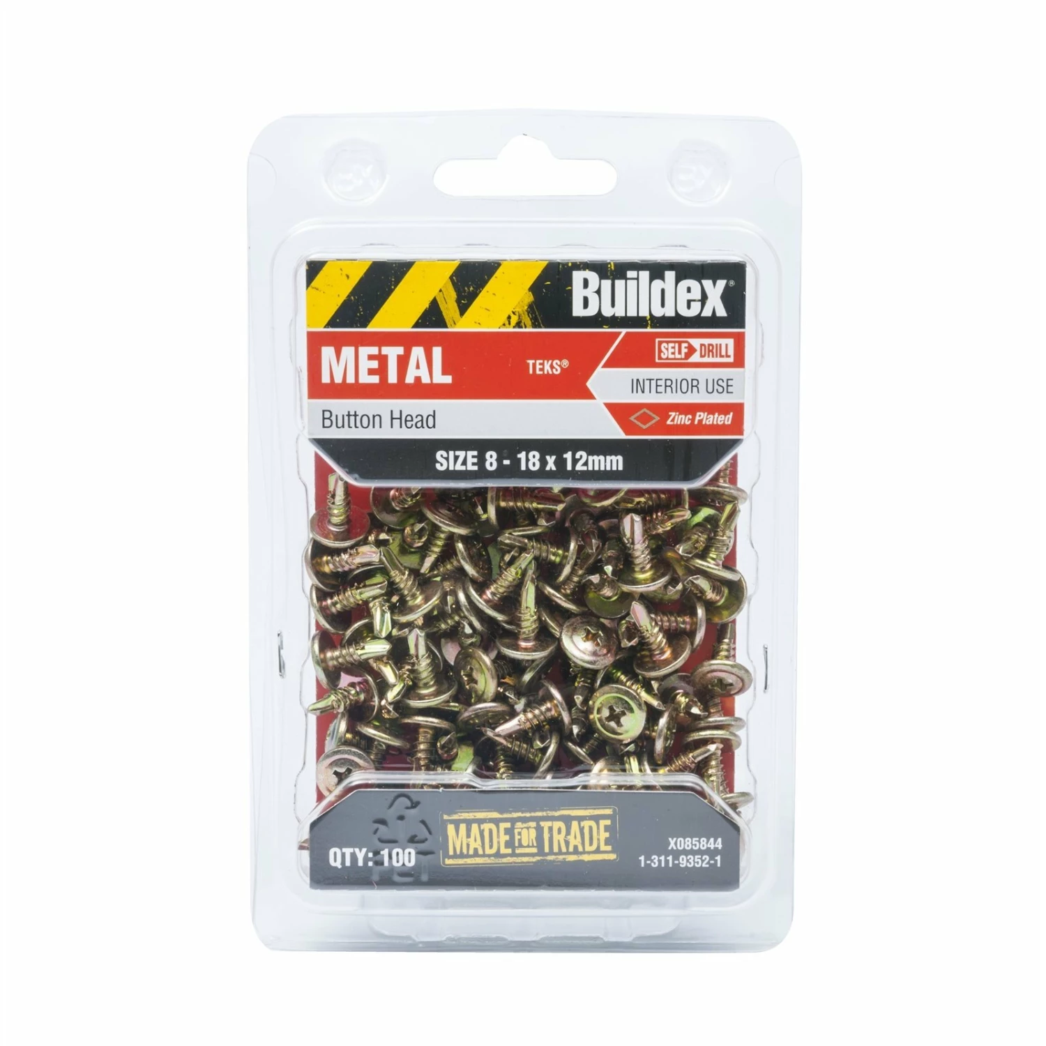Coupon π Australia Only - Buildex 8-18 X 12mm Zinc Plated Button Head Metal Tek Screws -100 Pack Gold π 1 Coupon π Australia Only - Buildex 8-18 X 12mm Zinc Plated Button Head Metal Tek Screws -100 Pack Gold π