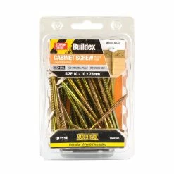 Brand new 😍 Australia Sale - Buildex® 10 - 10 X 75mm White Star Head Cabinet Screw - 50 Pack Other ⭐