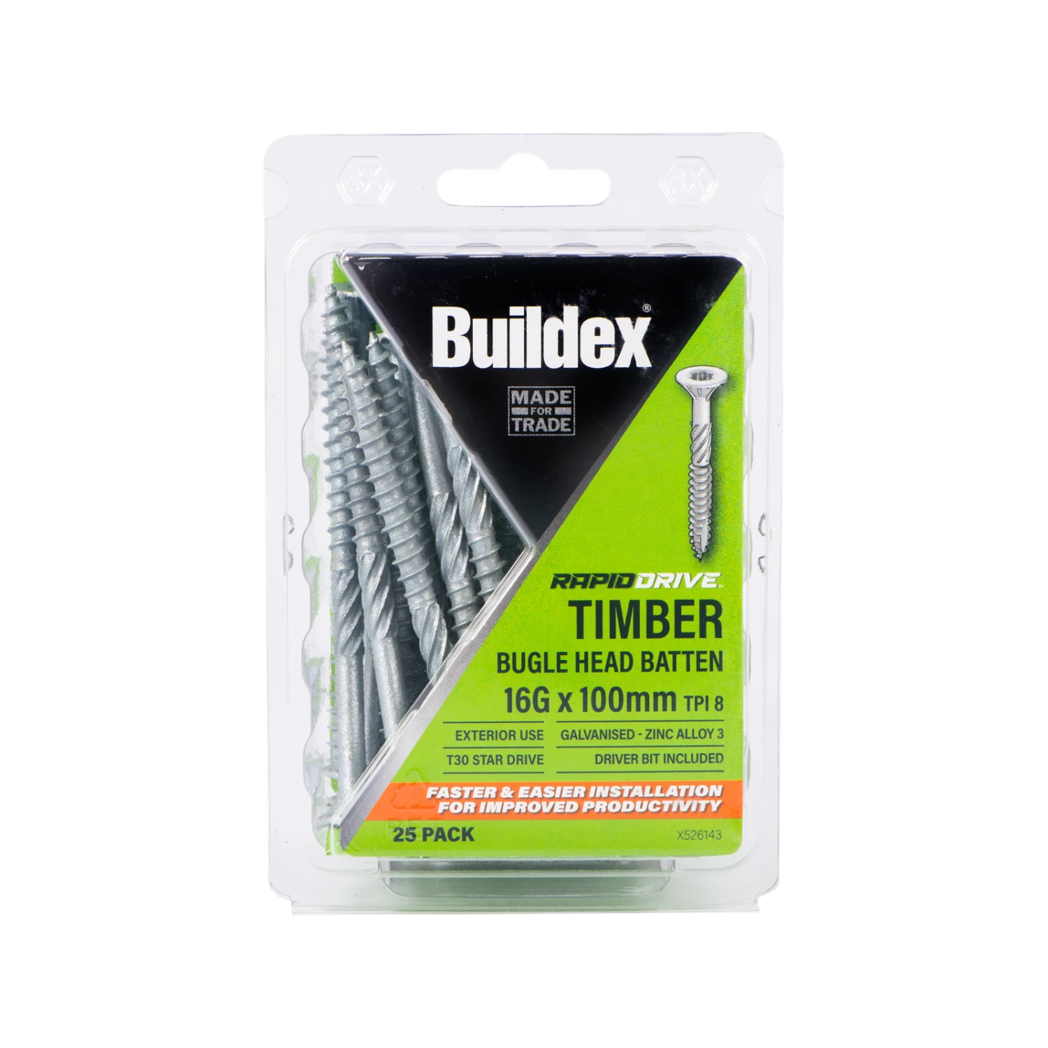 Hot Sale π€© Buildex 16G X 100mm Zinc Alloy Bugle Head Rapid Drive Batten Screws - 25 Pack Grey - To Australia π₯ 3 Hot Sale π€© Buildex 16G X 100mm Zinc Alloy Bugle Head Rapid Drive Batten Screws - 25 Pack Grey - To Australia π₯ - Image 3