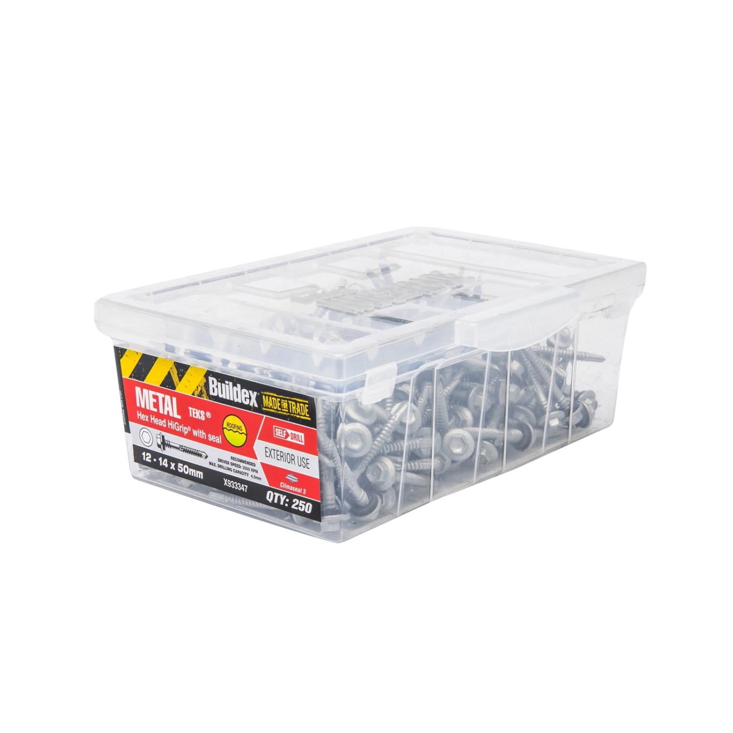 Budget π€© Australia Sale - Buildex 12-14 X 50mm Climaseal Hex Head Hi-Grip With Seal Metal Tek Screws - 250 Box Grey π₯° 1 Budget π€© Australia Sale - Buildex 12-14 X 50mm Climaseal Hex Head Hi-Grip With Seal Metal Tek Screws - 250 Box Grey π₯°