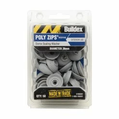Outlet 🎁 Australia Sale - Buildex 26mm Dome Sealing Washer - 50 Pack Grey 🎁