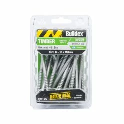 Wholesale ❤️ Buildex 14 - 10 X 100mm Climaseal Hex Head With Seal Timber Screws - 25 Pack Grey - To Australia 🥰