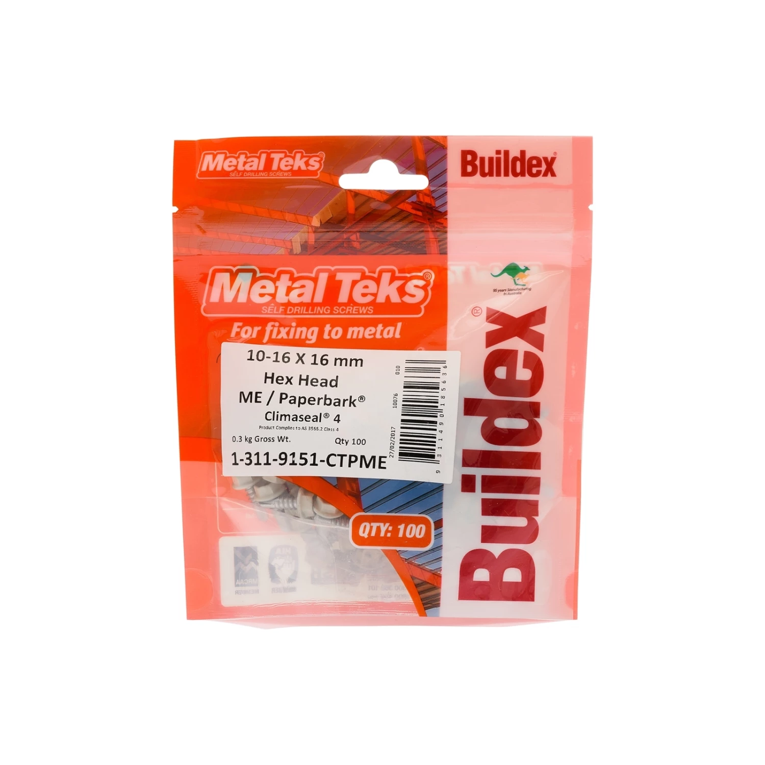 Buy π Australia Sale - Buildex 10-16 X 16mm Merino Hex Head Metal Screw - 100 Pack Other π 1 Buy π Australia Sale - Buildex 10-16 X 16mm Merino Hex Head Metal Screw - 100 Pack Other π