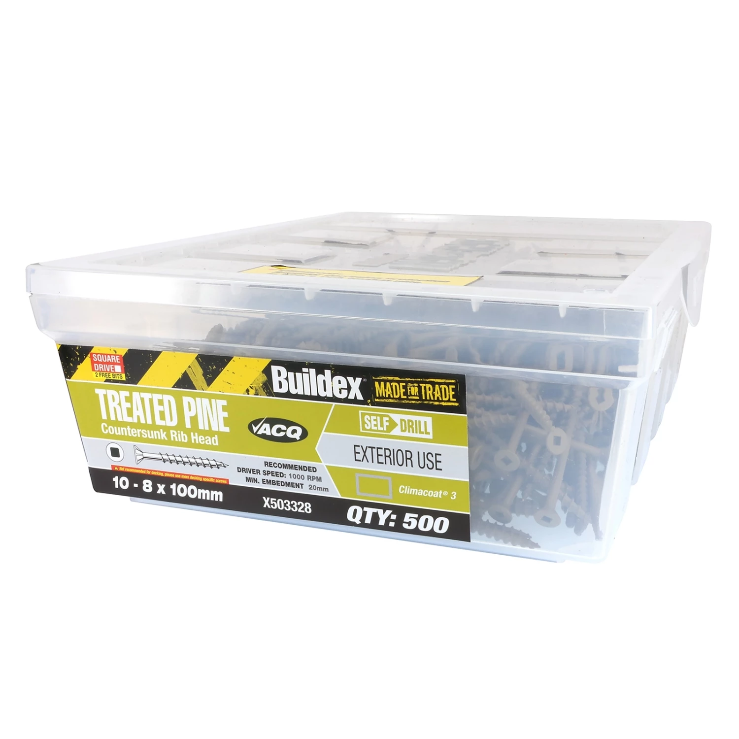 Top 10 π Australia Sale - Buildex 10-8 X 100mm Climacoat® 3 Countersunk Rib Head Treated Pine Screws - 500 Pack Other π 1 Top 10 π Australia Sale - Buildex 10-8 X 100mm Climacoat® 3 Countersunk Rib Head Treated Pine Screws - 500 Pack Other π