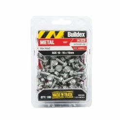 Coupon 🎁 Buildex 10-16 X 16mm Climaseal Hex Head Metal Tek Screws - 100 Pack Grey - To Australia ❤️