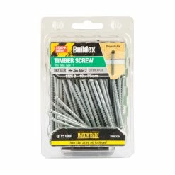 Brand new 🌟 Australia Only - Buildex® 8 - 10 X 75mm Zinc Alloy 3 Trim Head Timber Screw - 100 Pack Other 🤩