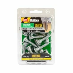 Deals 🧨 Australia Only - Buildex® 18 - 8 X 40mm Zinc Alloy 3 Star Head Timber Construction Screws - 20 Pack Other 🥰