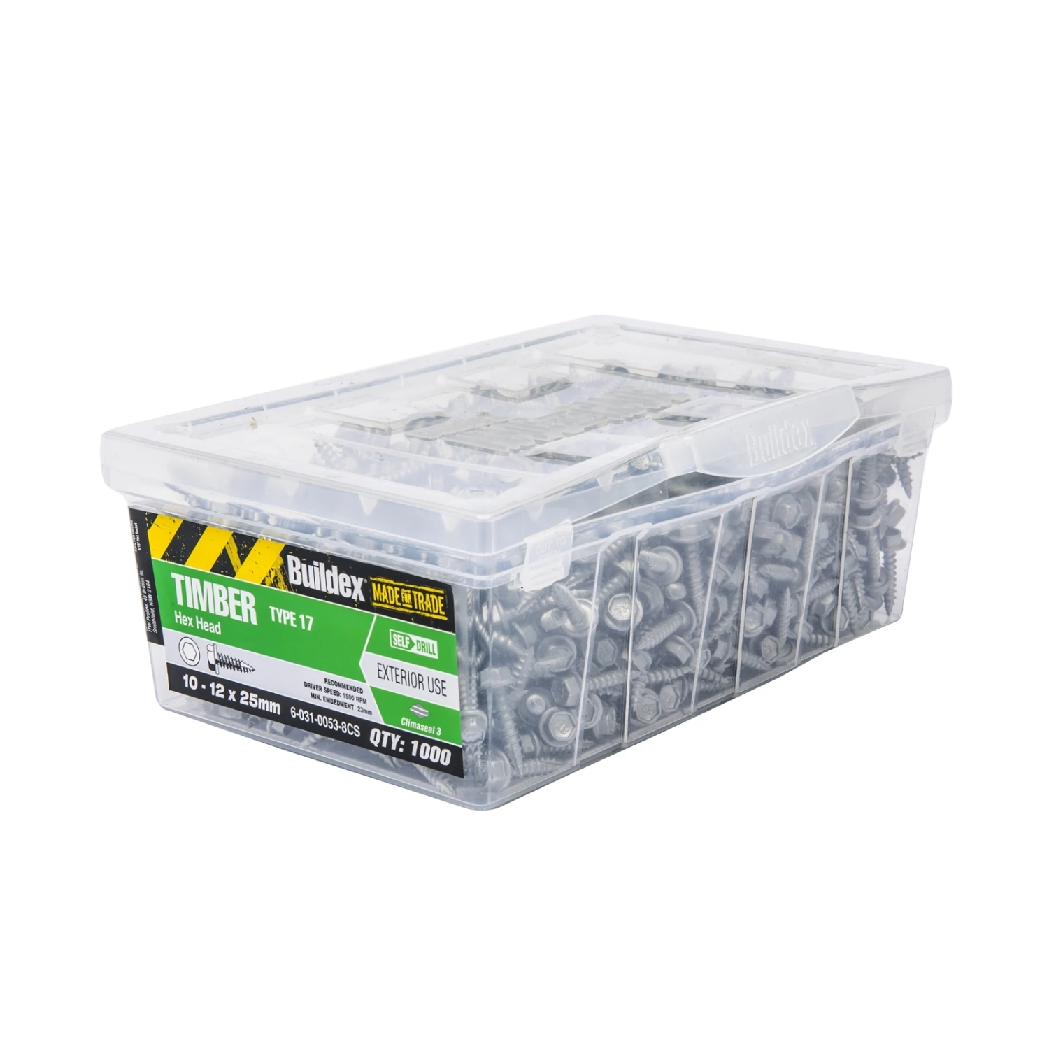 Cheapest π Australia Sale - Buildex 10 - 12 X 25mm Climaseal Hex Head Timber Screws - 1000 Pack Grey π 1 Cheapest π Australia Sale - Buildex 10 - 12 X 25mm Climaseal Hex Head Timber Screws - 1000 Pack Grey π