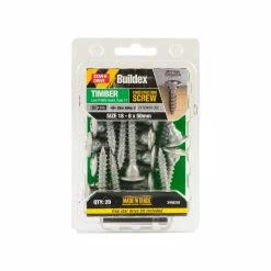 Budget 🎉 Buildex® 18 - 8 X 50mm Zinc Alloy 3 Star Head Timber Construction Screws - 20 Pack Other - To Australia 🛒