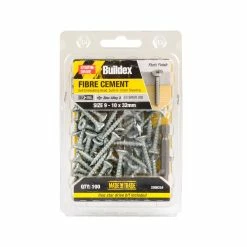 Buy 😀 Australia Sale - Buildex 9 - 10 X 32mm Zinc Alloy 3 Star Head Fibre Cement Screws - 100 Pack Other ⭐